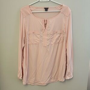 Pale Pink Eddie Bauer Long-sleeved Shirt
